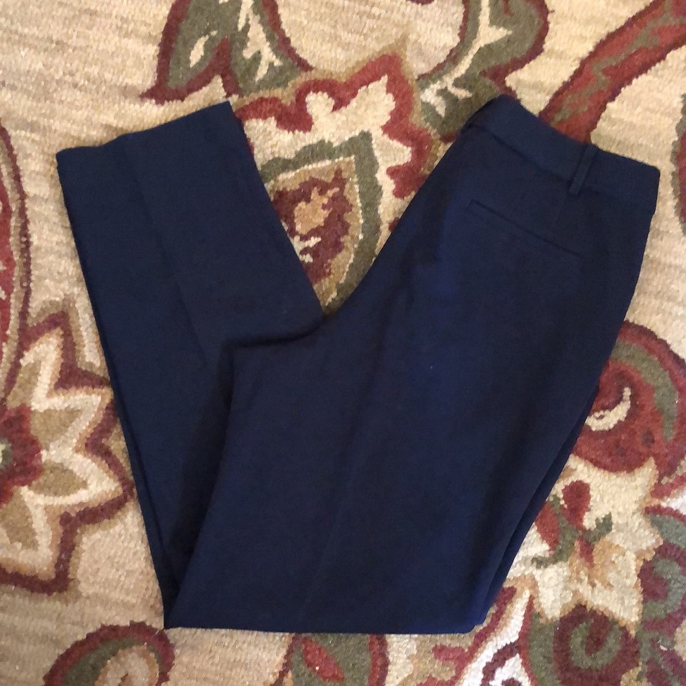 APPLESEEDS size 10 Classic Navy Blue Flat Pocket Front Pant STRETCHY $69 NEW